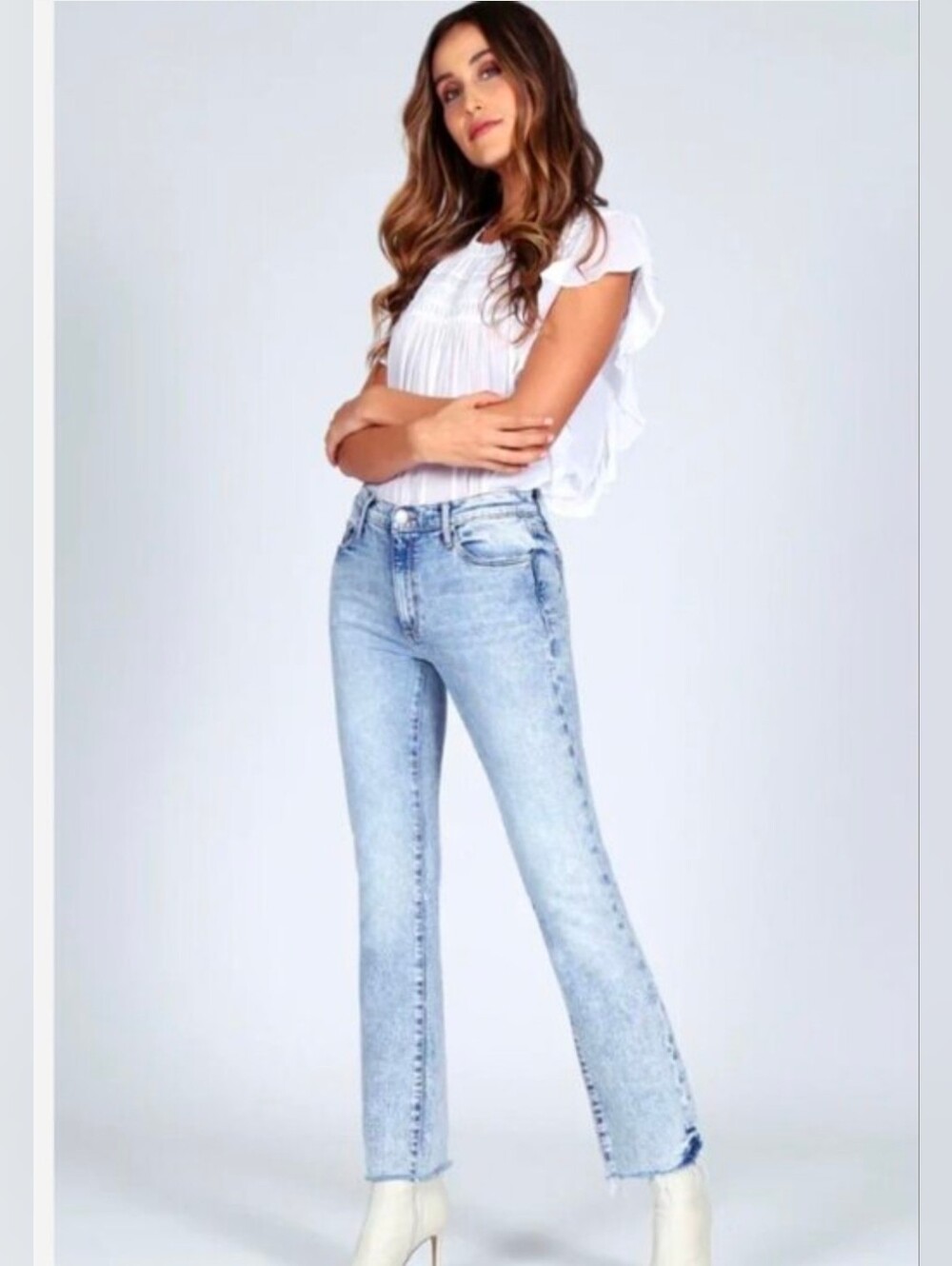❤️ BLACK ORCHID BARDOT STRAIGHT FRAY JEANS, 4 (27)